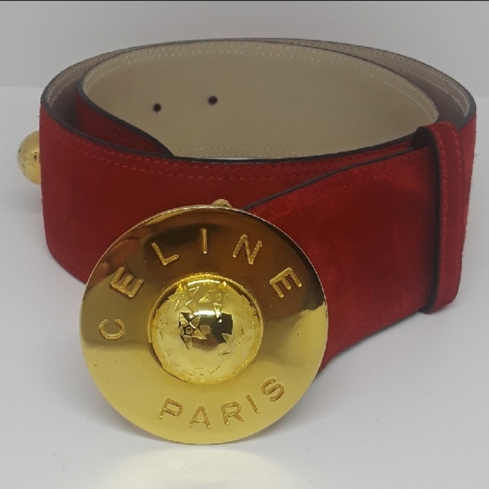 Authentic Celine suede belt